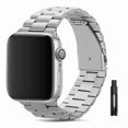thumbnail image 1 of Dwitch for Apple Watch Band 49mm 45mm 44mm 42mm,Stainless Steel Metal iWatch Band Case for Apple iWatch Ultra 2/1 Series 9 8 7 SE/6 5 4 3 2 1 Men and Women,Silver, 1 of 8