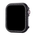 thumbnail image 1 of Dwitch for Apple Watch Series 6/5/4/SE 44mm Bumper Bling Case, Women Glitter Diamond Rhinestone Metal Protective Cover for iWatch Accessories 44mm,Black, 1 of 3