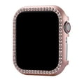 thumbnail image 1 of Dwitch for Apple Watch Series 6/5/4/SE 44mm Bumper Bling Case, Women Glitter Diamond Rhinestone Metal Protective Cover for iWatch Accessories 44mm,Pink, 1 of 3