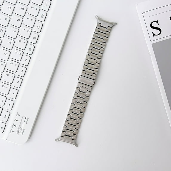 Dwitch Band Compatible with Samsung Galaxy Watch Ultra 47mm(2024),Metal Stainless Steel Bands Strap Men Women, with link remove tool, Silver