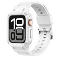 thumbnail image 1 of Dwitch Band for iWatch Series 10 46mm, Rugged TPU Sport Band with Integrated Case,Protective Bumper for Outdoor & Fitness Use,White, 1 of 5