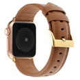 thumbnail image 1 of Dwitch Bands Compatible with Apple Watch Band 42mm 44mm 45mm 46mm(Series 10) 49mm for Women Men, Genuine Leather Wristband Strap for iWatch Ultra SE Series 10 9 8 7 6 5 4 3 2 1 Women Men,Brown, 1 of 5