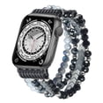 thumbnail image 1 of Dwitch Beaded Bracelet Compatible with Apple Watch Band 42mm 44mm 45mm 49mm, Fashion Handmade Elastic Stretch Strap for iWatch Series SE 9 8 7 6 5 4 3 2 1 Ultra 2,Black, 1 of 2