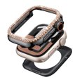 thumbnail image 1 of Dwitch Bling Diamond Case for Apple iWatch Series 6/5/4/SE 44mm, Watch Face Cover & Back Cover Kit, Rugged Metal Protector for iWatch Series 6/5/4/SE 44mm, Easy to Remove,A, 1 of 5