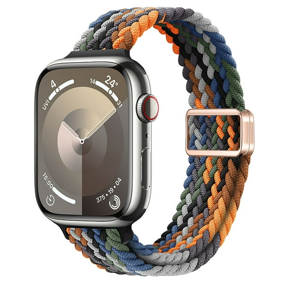 Dwitch Braided Stretchy Loop - Compatible with Apple Watch Band 38mm 40mm 41mm iWatch Bands Women Men,Elastic Woven Nylon Strap with Magnetic Clasp for Apple watch Series 9 8 7 6 SE 5 4 3 2 1,P