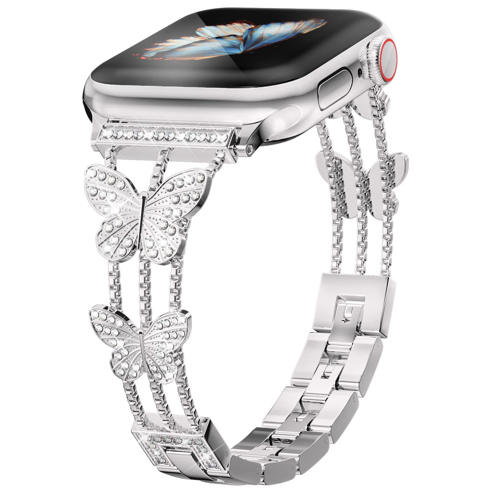 NEW Butterfly Apple Watch band Butterfly Animal Apple Watch Silicone Engraved Band – Lux  main image 4