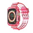 thumbnail image 1 of Dwitch Clear Watch Band fits for iWatch Series 10 46mm,Jelly Crystal Bumper Case Band for Women Men,Rose, 1 of 3
