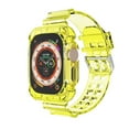 thumbnail image 1 of Dwitch Clear Watch Band fits for iWatch Series 10 46mm,Jelly Crystal Bumper Case Band for Women Men,Yellow, 1 of 3