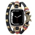 thumbnail image 1 of Dwitch Compatible with Apple Watch Band 38mm 40mm 41mm 42mm(Series 10) for Women, Fashion Boho Bracelet Multilayer Leather Wrap Braided Strap for iWatch Series 10(42mm)/9/8/7/6/5/4/3/2/1/SE,Black, 1 of 6