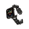 thumbnail image 1 of Dwitch Compatible With Apple Watch Band 42mm 44mm 45mm 46mm 49mm, Fashion Cowboy Chain Stainless Steel Metal Wristband Women Men Replacement for iWatch SE Series Ultra 2/1 10/9/8/7/6/5/4/3/2/1,Black, 1 of 6