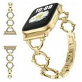 thumbnail image 1 of Dwitch Compatible with Apple Watch Band 42mm 44mm 45mm 49mm for Women Girl, Thin Stainless Steel Wristband Strap Band for Apple Watch Ultra 2/Ultra 1/SE Series 9 8 7 6 5 4 3 2 1,Gold, 1 of 6