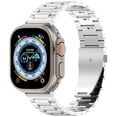 thumbnail image 1 of Dwitch Compatible with Apple Watch Band 49mm 45mm 44mm 42mm 41mm 40mm 38mm, Business Metal Watchband fits for iWatch Band Series 10, Ultra 2, SE, Ultra Series 9 8 7 6 5 4 3 2 1 Men & Women,Silver, 1 of 7