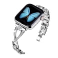 thumbnail image 1 of Dwitch Compatible with Apple Watch Bling Band Strap 38mm/40mm/41mm,Womens Girls Shiny Rhinestone Metal Wristband Bling Glitter Strap for Apple Watch Series 9 8 7 6 5 4 3 2 1 SE,Silver, 1 of 5