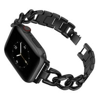 Dwitch Fits for Apple Watch Metal Band 42mm/44mm/45mm/46mm/49mm,Fashion Metal Cowboy Chain Style Bracelet Replacement Strap Fits for iWatch Series 11 10 9 8 7 6 5 4 3 2 1 SE Ultra 3/2,Black