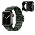 thumbnail image 1 of Dwitch Compatible with Apple Watch Series 3/2/1 Band & Case,Braided Elastic Solo Loop Nylon Band Strap Sports Women Men Kids Wristbands Straps for iWatch 42mm,Black, 1 of 8