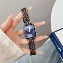 Dwitch Dressy Business Metal Watch Bands for Women,Compatible with Apple Watch Series 10-1/SE/Ultra, Fits 42mm/44mm/45mm/46mm/49mm,Luxury Designer Bracelet, Elegant Stylish Strap,Black