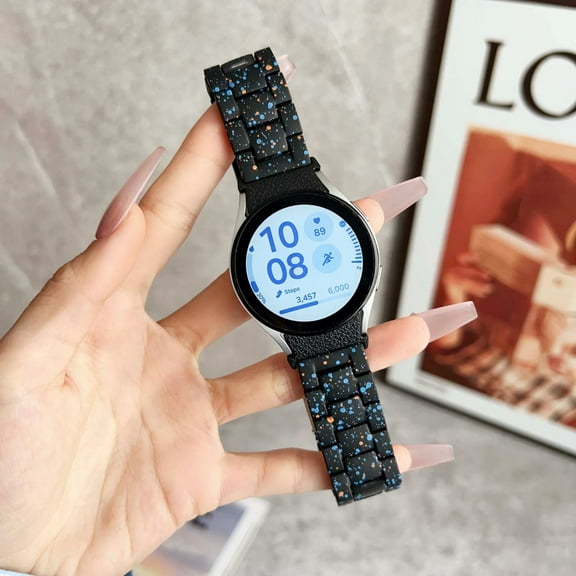 Dwitch Fashion Slim Hard PC Watch Band for Samsung Watch Band Galaxy Watch 6 40mm, Lightweight PC Adjustable Replacement Strap Compatible with Samsung Galaxy Watch 6 40mm,Black