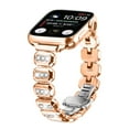 thumbnail image 1 of Dwitch Fashion Sparkling Metal Diamond Band for Apple Watch Series Ultra/10/9/8/7/6/5/4/SE/3/2/1, Shiny Crystal Watch Strap for Women Men, Adjustable Metal Link Bracelet 42/44/45/46/49mm,Rosegold, 1 of 6