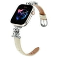 thumbnail image 1 of Dwitch Genuine Leather Band Compatible with Apple Watch Women 49mm 45mm 44mm 42mm(2024 series 10), Slim Leather Strap with D-Shape Metal Buckle for iWatch Series Ultra 10 9 8 SE 7 6 5 4 3 2 1,A, 1 of 6
