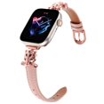thumbnail image 1 of Dwitch Genuine Leather Band Compatible with Apple Watch Women 49mm 45mm 44mm 42mm(2024 series 10), Slim Leather Strap with D-Shape Metal Buckle for iWatch Series Ultra 10 9 8 SE 7 6 5 4 3 2 1,F, 1 of 6