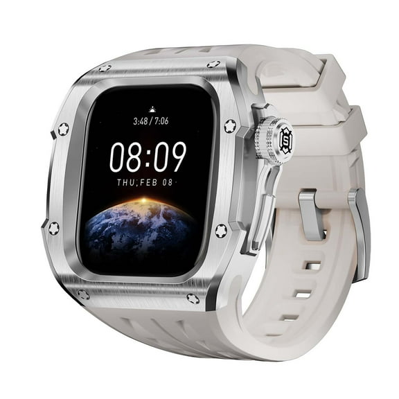 Dwitch Luxury Case for Apple Watch Series 10 46mm, Durable Case with 316L Stainless Steel and Metal Buckle Band, Heavy Duty iWatch 46mm Band for Men, Suitable for iWatch Series 10 46mm,A