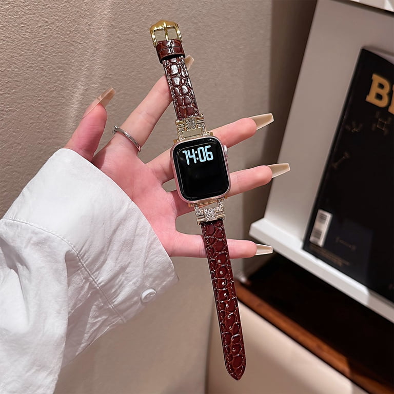 NEW Luxury Stylish Leather Apple Watch Band Luxury leather Apple Watch Ultra 3 Band - Light Taupe  main image 2