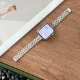 thumbnail image 1 of Dwitch Magnetic Band for iWatch Series 10 9 8 7 6 SE 5 4 3 2 1,Fashion Three-Link Magnetic Metal Replacement Strap for Apple Watch Band 38/40/41/42mm(Series 10), Adjustable Metal Bracelet,Silver, 1 of 5