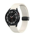 thumbnail image 1 of Dwitch Magnetic Silicone Leather Band for Samsung Galaxy Watch 6 classic 47mm, 20mm Breathable Magnetic Sport Band Replacement Strap,Fashion Magnetic Band for Galaxy Watch 6 classic 47mm,Milkywhite, 1 of 6