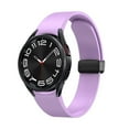 thumbnail image 1 of Dwitch Magnetic Silicone Leather Band for Samsung Galaxy watch 7 44mm, 20mm Breathable Magnetic Sport Band Replacement Strap,Fashion Magnetic Band for Galaxy watch 7 44mm,Purple, 1 of 6
