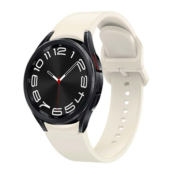 Dwitch One-Click Bands Compatible with Samsung Galaxy watch FE 40mm,No Gap Soft Silicone Sport Replacement Strap for Galaxy watch FE 40mm Band Women Men,Soft Silicone Sports Strap Wristband,Milkywhite