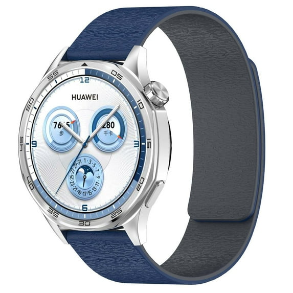 Dwitch Premium TPU Watch Strap Compatible for Samsung Galaxy Watch 6 classic 47mm,Slim & Luxury Business Magnetic Band for Smartwatches,Durable&Comfortable Silicone Magnetic Wristband,Bluegray