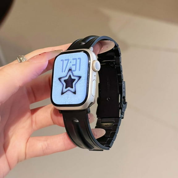 Dwitch Premium Titanium Metal Band Compatible with Apple Watch Band 49mm 46mm 45mm 44mm 42mm, Adjustable Anti-Scratch Waterproof Strap for iWatch Ultra2 Ultra SE 2 SE Series 10 9 8 7 6 5 4 3,Black