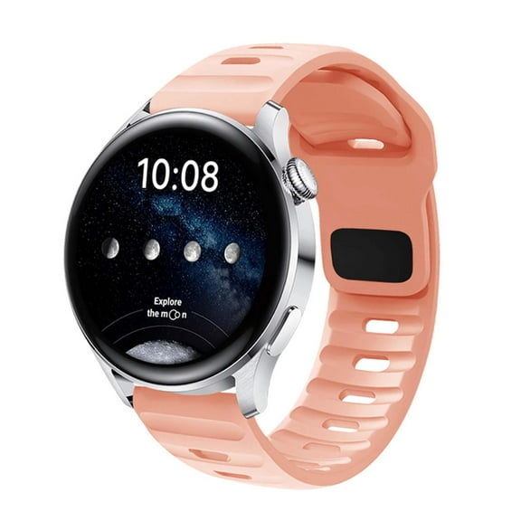 Dwitch Soft Silicone Waterproof Strap Compatible with Samsung Galaxy Watch Band Galaxy Watch 4 classic 42mm,20mm Rugged Sport Silicone Replacement Bands for Galaxy Watch 4 classic 42mm,Pink