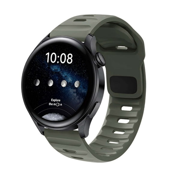 Dwitch Soft Silicone Waterproof Strap Compatible with Samsung Galaxy Watch Band Galaxy watch 7 44mm,20mm Rugged Sport Silicone Replacement Bands for Galaxy watch 7 44mm Men Women Sport Bands,Graygreen