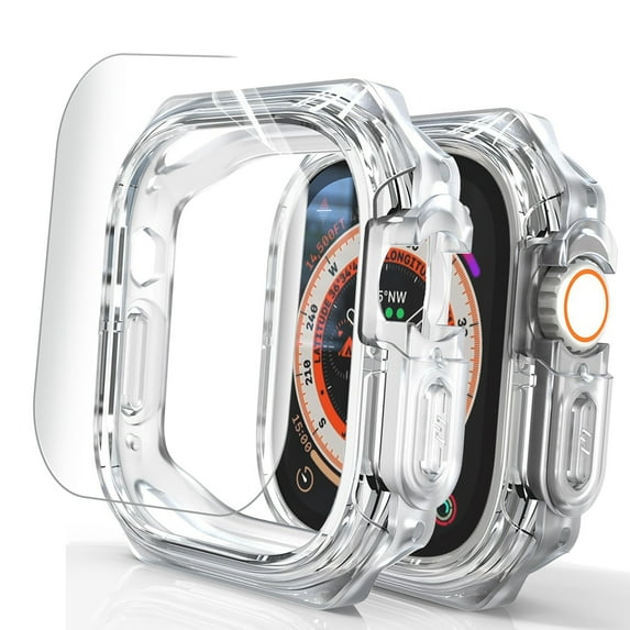 Dwitch Soft TPU Frame Bumper Watch Cover for Apple iWatch Series 10 42mm with 3-Pack Clear Soft Screen Protector,Heavy Duty TPU & Hard PC Bumper for iWatch Series 10 42mm,Clear