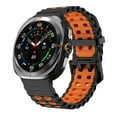 thumbnail image 1 of Dwitch Sport Bands for Samsung Galaxy Watch Ultra 47mm,Breathable Rugged Silicone Strap Marine Band for Women Men,Black Orange, 1 of 6
