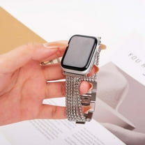 Dwitch Stainless Steel Business Strap for Apple Watch Band 42/44/45/46/49mm, Dressy Stainless Steel Metal Chain Strap Bracelet Wristband for iWatch Series Ultra 2/1 10 9 8 7 6 5 4 3 2 1 SE,Silver