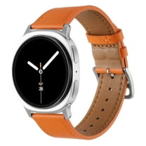 Dwitch Strap Compatible with Samsung Galaxy Watch 8/Galaxy Watch 8 Classic Replacement Classic Buckle for Galaxy 8 Classic/Galaxy 8 40/44/46mm Top Grain Leather Business Strap Women Men,Orange