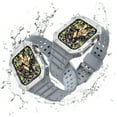 thumbnail image 1 of Dwitch Watch Bands 45mm 44mm 42mm, Rugged iWatch Band TPU PC Bumper Case for Men Women, Compatible with Apple Watch Series 9/8/7/6/5/4/6/SE,Gray Silver, 1 of 4