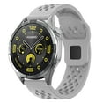 thumbnail image 1 of Dwitch band for Galaxy Watch 4 classic 46mm, Breathable Silicone Sport Band with Ventilation Holes,Lightgray, 1 of 4