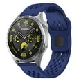 thumbnail image 1 of Dwitch band for Galaxy Watch 5 44mm, Breathable Silicone Sport Band with Ventilation Holes,Midnightblue, 1 of 4