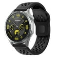 thumbnail image 1 of Dwitch band for Galaxy watch 7 44mm, Breathable Silicone Sport Band with Ventilation Holes,Black, 1 of 4