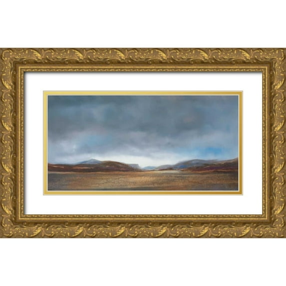 Dworok, Peter 18x11 Gold Ornate Wood Framed with Double Matting Museum Art Print Titled - Hillside Vista II