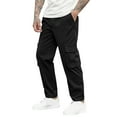 thumbnail image 1 of Dwralegc Cargo Joggers Men Athletic Stretchy Work Lounge Pants Loose Fit Drawstring Elastic Waist Trousers Multi-Pocket Big and Tall Solid Color Pants Black XXXL, 1 of 6