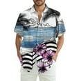 thumbnail image 1 of Dwralegc Hawaiian Shirt for Men Henley Trendy Vacation Shirts Big & Tall Floral Tropical Printed Tops Summer Short Sleeves Lapel Collar Clothes Royal Blue 5XL, 1 of 5