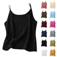 thumbnail image 1 of Dwralegc Linen Womens Clothing Basic Vacation Soild Color Shirts Tops Beach Summer Camisole Lightweight Lounge Sleeveless Clothes Light Green XL, 1 of 6