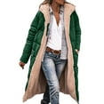 thumbnail image 1 of Dwralegc Long Puffer Jacket Womens Long Sleeve Warm Oversized Long Puffer Jacket Winter Fashion Zip Up Quilted Coats Heavyweight Hooded Sherpa Lined Jacket with Pockets Green XL, 1 of 9