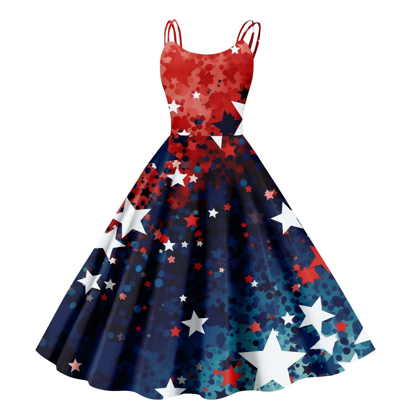 Dwralegc Sexy 4th Of July Costumes for Women Sleeveless V-Neck Vintage ...