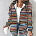 thumbnail image 1 of Dwralegc Shackets for Women Plaid Long Sleeve Shackets Hooded Fleece Lined Shacket Jacket Flannel Warm Coat Christmas Winter Jackets with Pockets Clearance Multicolor 2XL, 1 of 3