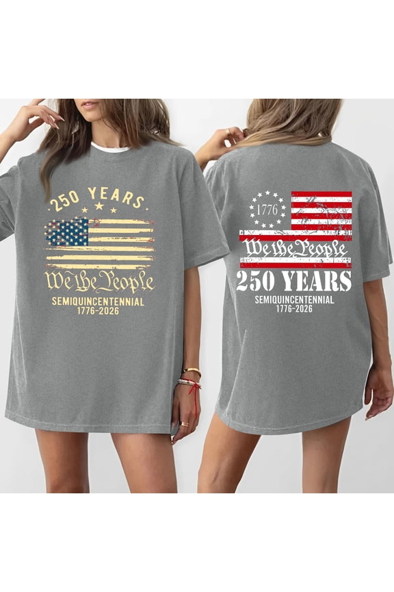 USA Short Sleeve T Shirt Women Crewneck Short Sleeve Pullover Sweatshirts Patriotic Apparel Usa Plus Size T Shirt USA Casual Printed Tee Gray 3XL